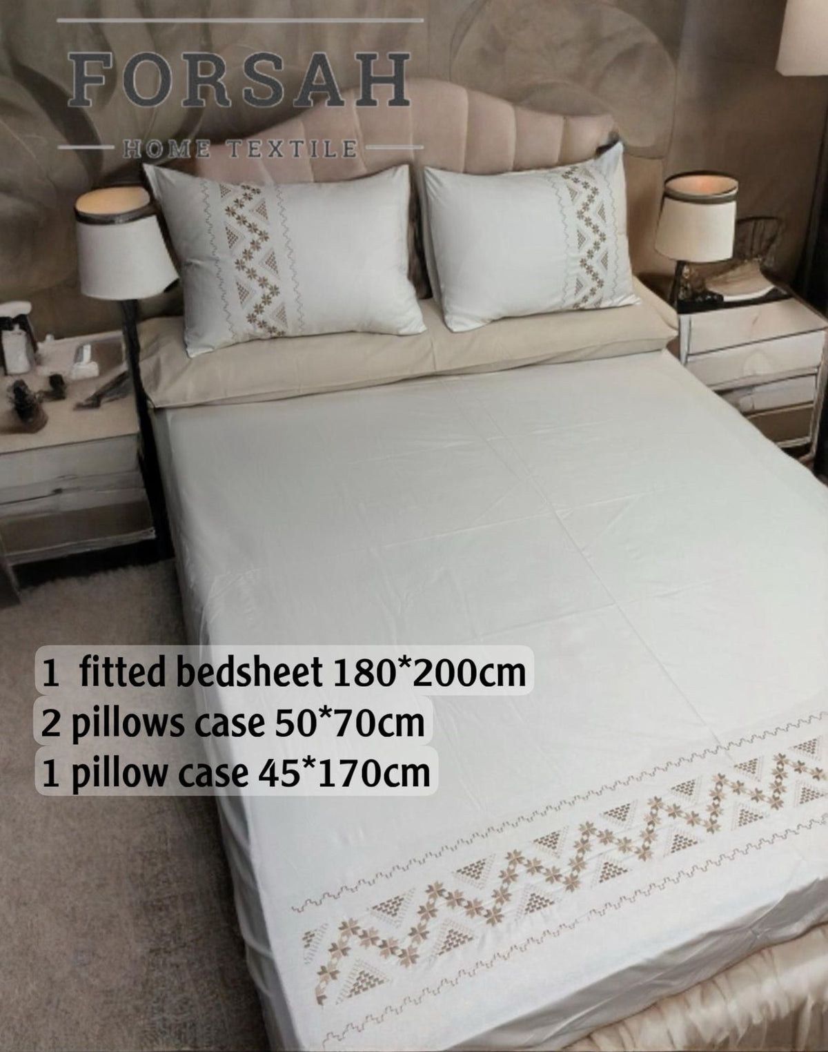 ملاية قطن 100% تطريز حرير D