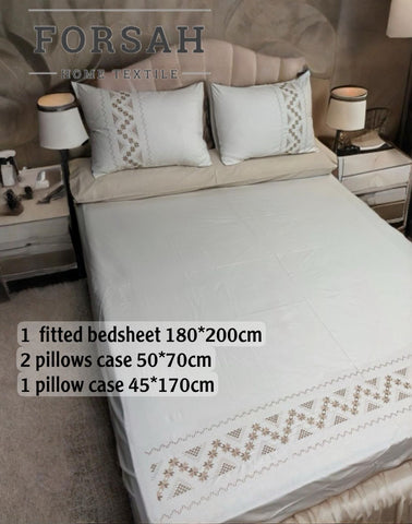 ملاية قطن 100% تطريز حرير D