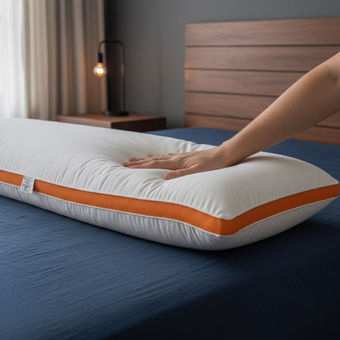 Long Hotel Pillow - Polydown Filling - White