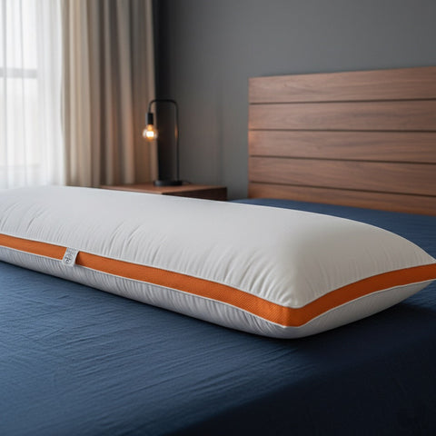 Long Hotel Pillow - Polydown Filling - White